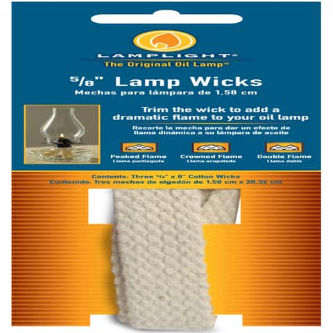 Lamplight 3/4 Oil Lamp Cotton Wicks