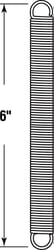 Prime-Line 6 in. L X 9/16 in. D Extension Spring 2 pk