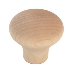 Richelieu Eclectic Round Cabinet Knob 1-1/4 in. D 1-3/32 in. Natural Stain Maple 1 pk