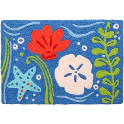 Jellybean 30 in. W X 20 in. L Multicolored Underwater Treasures Polyester Accent Rug