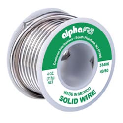 Alpha Fry 4 oz Solid Wire Solder Tin/Lead 50/50 1 pc