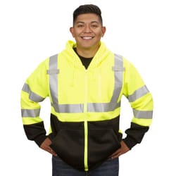 Cordova Cor-Brite XL Long Sleeve Men's Hooded Safety Sweatshirt Lime Green