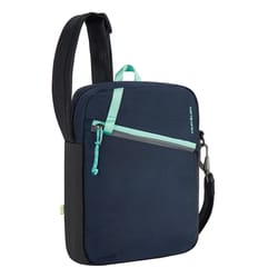 Travelon Greenlander Blue Anti-Theft Crossbody Bag/Duffle Bag 10.5 in. H X 7.5 in. W