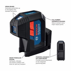 Bosch 3 beam Self Leveling 3-Beam Spot Laser 125 ft. 5 pc