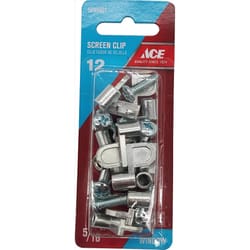 Ace Mill Silver Die Cast Screen Clip For 5/16 12 pk