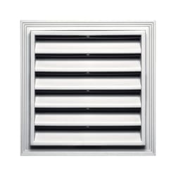 Builders Edge 12 in. W X 12 in. L Wood Grain White Plastic Wall Vent