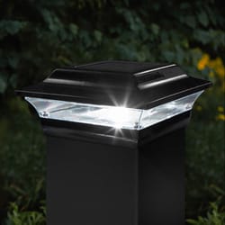 Classy Caps Black Solar Powered 0.33 W LED Post Cap Light 1 pk