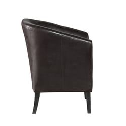 Linon Home Decor Brown Vinyl Manson Chair