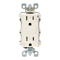 Leviton Decora 15 amps 125 V Light Almond Surge Protective Outlet 5-15R 1 pk