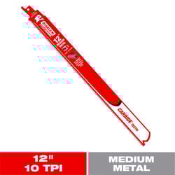 Diablo Steel Demon 12 in. Carbide Tipped Medium Metal Reciprocating Saw Blade 10 TPI 1 pk