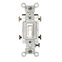 Leviton Commercial 15 amps Toggle AC Quiet Switch White 1 pk