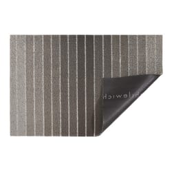 Chilewich 18 in. W X 28 in. L Taupe Block Stripe Vinyl Door Mat