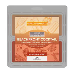 Candle Lite Brown/Orange Beachfront Cocktail Scent Wax Melt Blends 9.25 oz