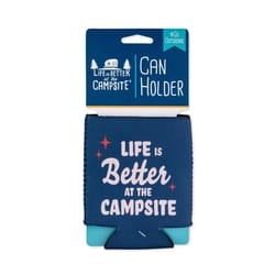 Camco Life is Better at the Campstie 12 oz Blue Neoprene Fabric Koozie