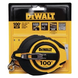 DeWalt 100 ft. L X 0.38 in. W Closed Case Long Tape Measure 1 pk