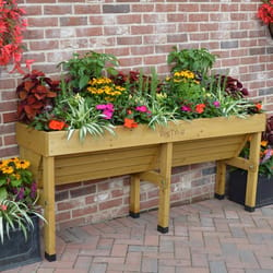 VegTrug 32 in. H X 73 in. W X 18 in. D Wood Wall Hugger Planter Natural