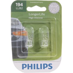 Philips LongerLife Incandescent Courtesy/Glove/License/Trunk Miniature Automotive Bulb 194LLB2