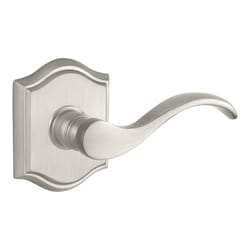 Baldwin Reserve Curve Lever Satin Nickel Dummy Lever Right Handed