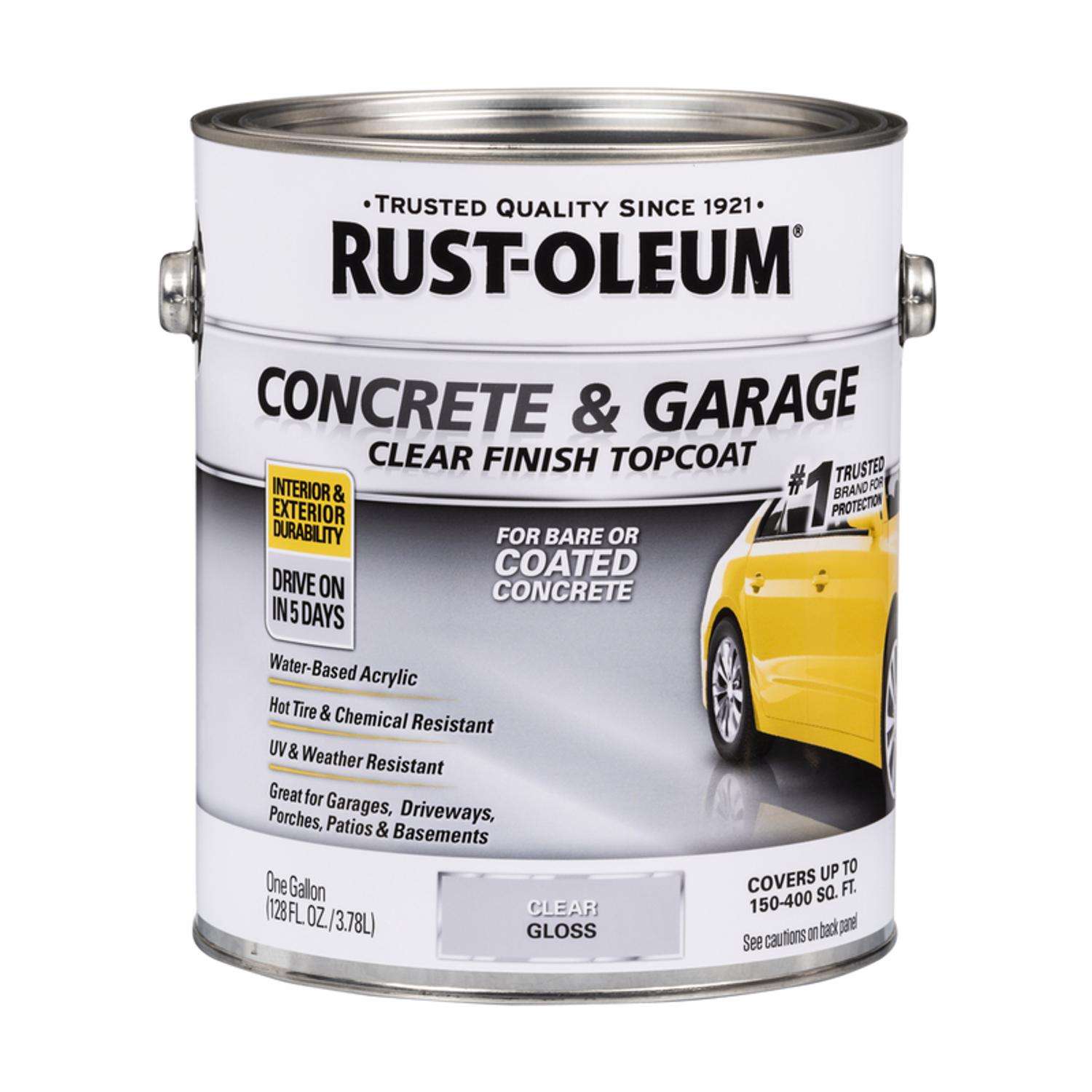 Rust Oleum Concrete Garage Gloss Clear Floor Paint 1 gal Mfr 320202 Ace Hardware