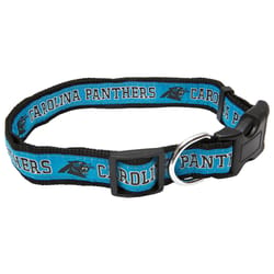 Pets First Team Colors Carolina Panthers Nylon Dog Collar Small