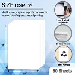 Bazic Products 8-1/2 in. W X 11 in. L Copy Paper 50 sheet