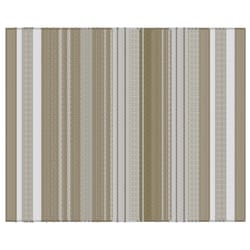 Vivsun Rugs 8 ft. W X 10 ft. L Brown Stripe Polyester Accent Rug