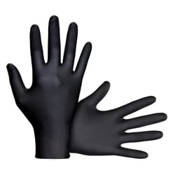 SAS Safety Derma-Tuff Nitrile Disposable Gloves X-Large Black Powder Free 120 pk