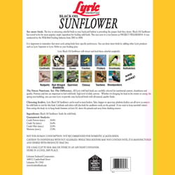 Lyric Assorted Species Black Oil Sunflower Seed Wild Bird Food 25 lb