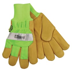Kinco Men's Outdoor Hi-Viz Work Gloves Green L 1 pair