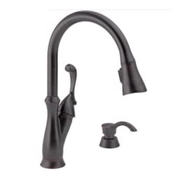 Delta Arabella One Handle Bronze Pull-Down Kitchen Faucet Side Sprayer Included
