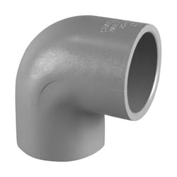 Charlotte Pipe Schedule 40 2-1/2 in. Socket X 2-1/2 in. D Hub PVC 11-11/16 in. 90 Degree Elbow 1 pk