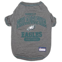 Pets First Gray Philadelphia Eagles Dog T-Shirt Medium