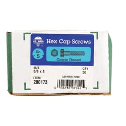 HILLMAN 3/8 in. D X 8 in. L Heat Treated Zinc Steel Hex Head Cap Screw 50 pk