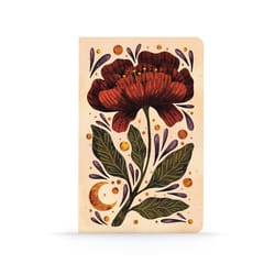 Denik 5 in. W X 8 in. L Sewn Bound Multicolored Burgundy Bloom Notebook