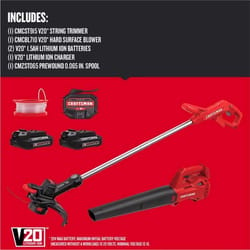 Craftsman V20 CMCK279C2 10 in. 20 V Battery Blower/Trimmer Kit (Battery &amp; Charger)