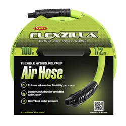 Legacy Flexzilla 100 ft. L X 1/2 in. D Hybrid Polymer Air Hose 300 psi Zilla Green