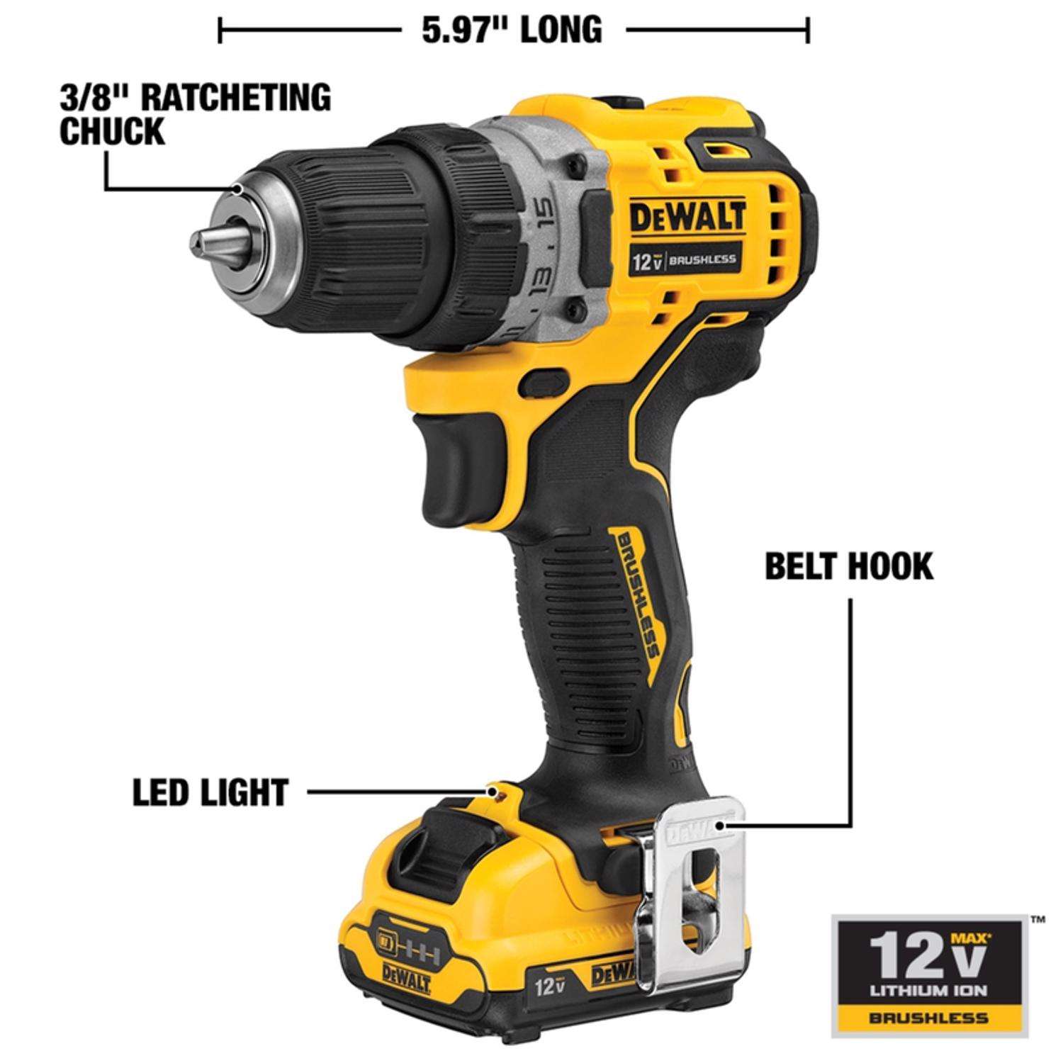 DeWalt 12V MAX XTREME 3/8 in. Brushless Cordless Drill/Driver Kit (Battery  & Charger) - Ace Hardware