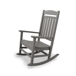 Ivy Terrace Classics Gray HDPE Frame Contoured Rocking Chair