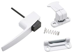 National Hardware White Zinc Push Button Keyed Latch 1 pk