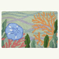 Jellybean 20 in. W X 30 in. L Multi-color Salt and Sea Polyester Accent Rug