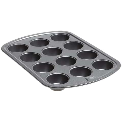 GoodCook Dishwasher Safe Nonstick Steel Cake and Brownie Pan, 11'' x 7'',  Gray