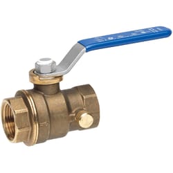 Homewerks 1/2 in. Brass FIP Ball Valve with Drain Full Port