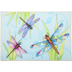 Olivia's Home 22 in. W X 32 in. L Multi-Color Crystal Dragonflies Polyester Accent Rug