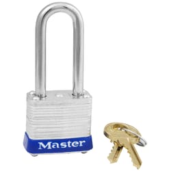 Master Lock 3.89 in. H X 2.17 in. W X 1.26 in. L Steel 4-Pin Cylinder Padlock