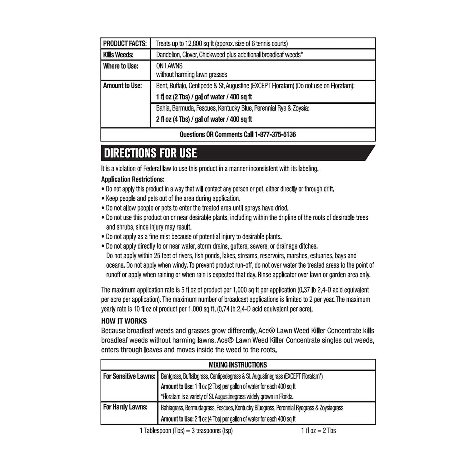 Ace Lawn Weed Killer Concentrate 32 oz. Ace Hardware