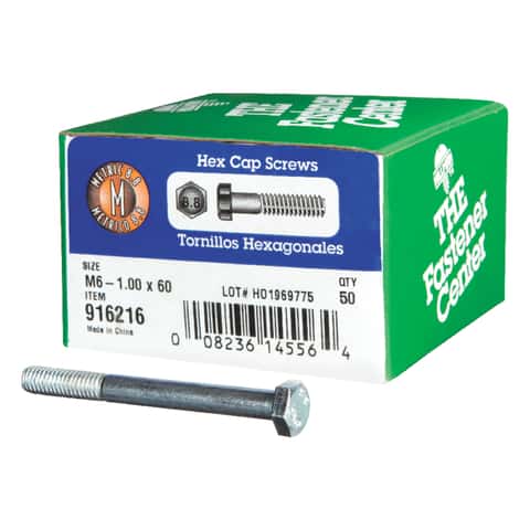 Hillman M6-1.00 mm D X 40 mm L Heat Treated Steel Hex Head Cap Screw 50 pk Hillman M6-1.00 mm D X 40 mm L Heat Treated Steel Hex Head Cap Screw 50 pk
