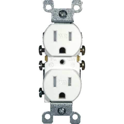 Leviton 15 Amp 60-Watt Duplex Tamper-Resistant Outlets with 6 Amp