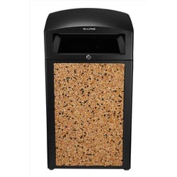 Alpine Industries 41.33 in. H X 21.06 in. W X 21.06 in. L Commercial Garbage Can 40 gal Brown Stone