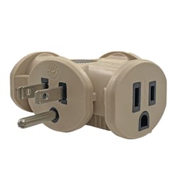 FREE SHIPPING Beige ACE 23181 Triple Outlet Adaptor 