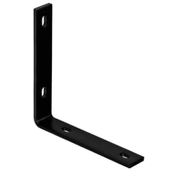 Hampton 8-1/4 in. H X 1-1/2 in. W X 1/4 in. D Black Steel Inside L Corner Brace